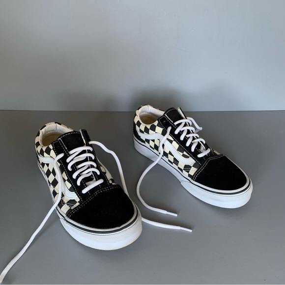 Vans Old Skool Checkerboard Lace Up Low Top Canvas Suede Skate Sneaker 4/5.5 - Picture 12 of 16